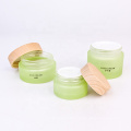 2oz 60g frosted glass refillable cosmetic jars empty face cream jar